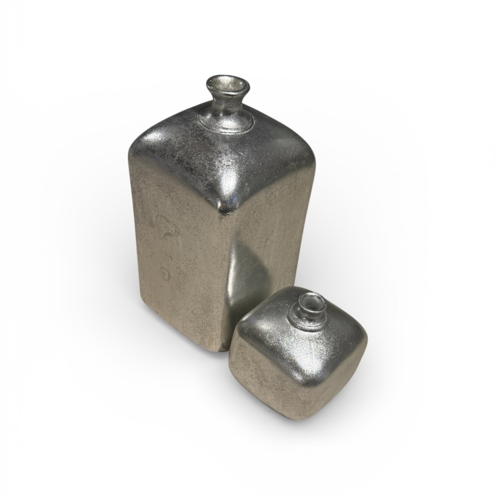 Silver Metallic Decorative Vases